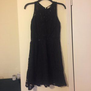 Black Lace Cut-Out Dress